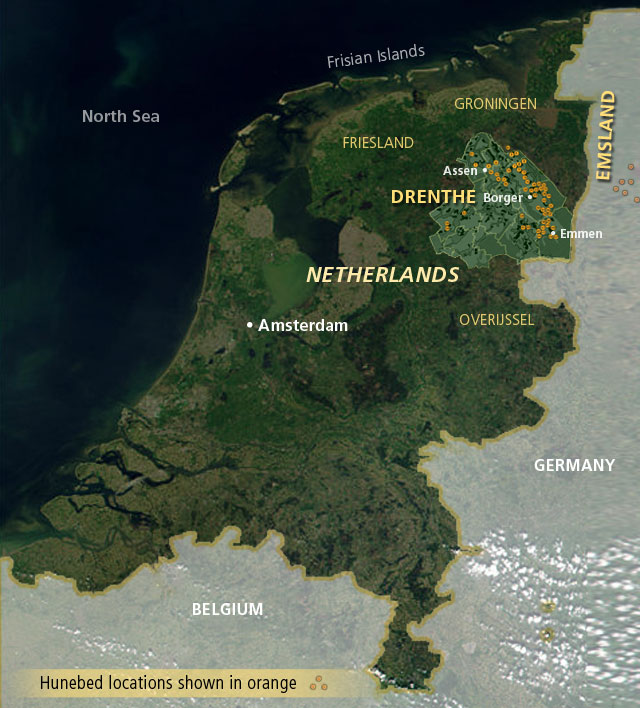 Drenthe in the Netherlands Map