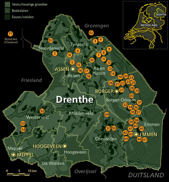 Drenthe Hunebed Map